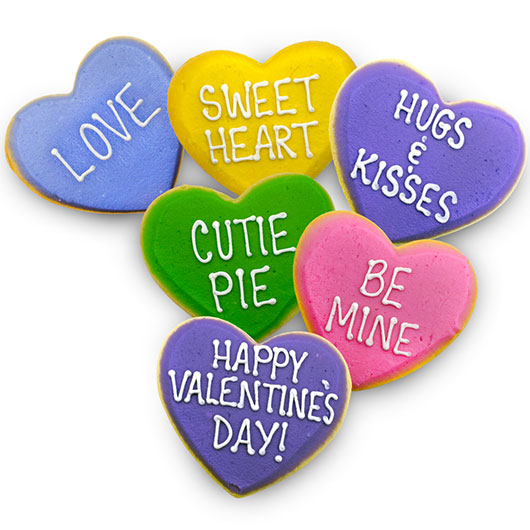 Conversation Hearts Physical Tags (25 pc.) – Designer Cookies ™ STUDIO