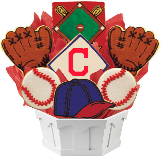 MLB1-CLE - MLB Bouquet - Cleveland Indians Cookie Bouquet