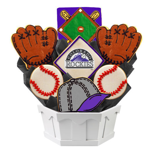 MLB1-COL - MLB Bouquet - Colorado Rockies Cookie Bouquet