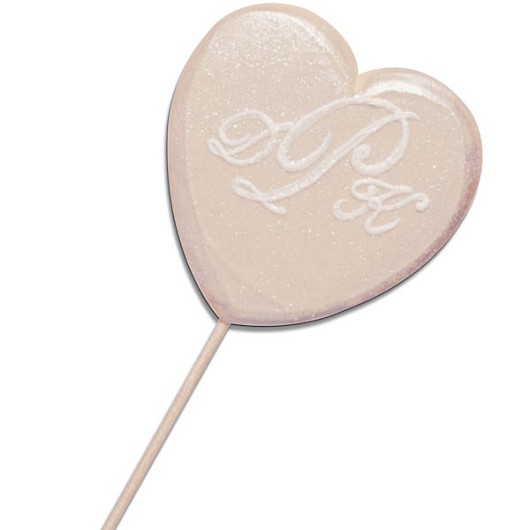 IDC40 - Monogrammed Wedding Heart Individual Cookies