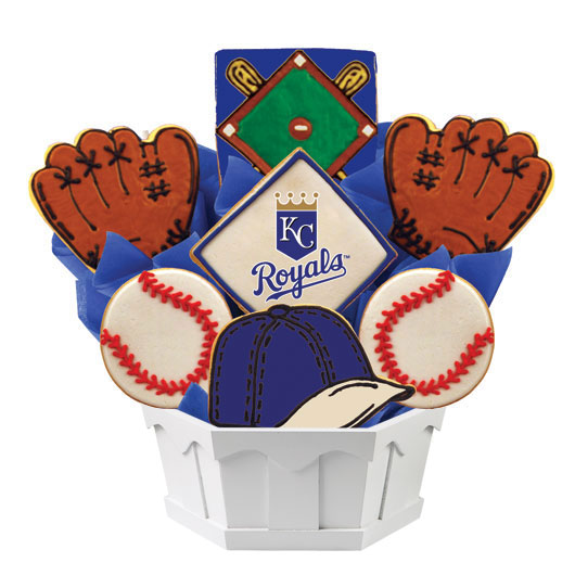 MLB1-KAN - MLB Bouquet - Kansas City Royals Cookie Bouquet