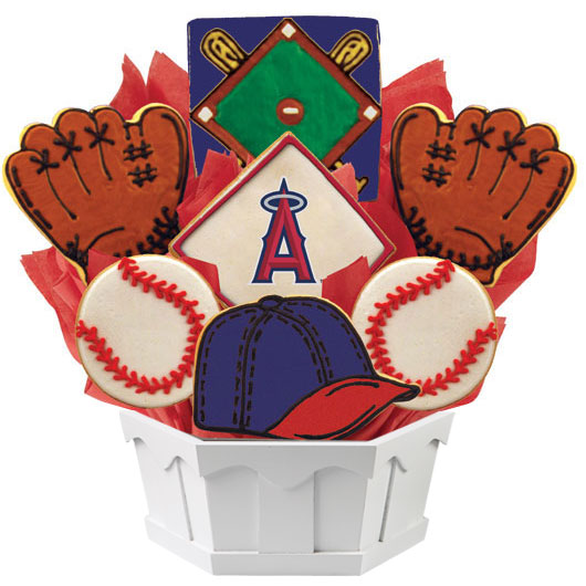 MLB1-LAA - MLB Bouquet - Los Angeles Angels of Anaheim Cookie Bouquet