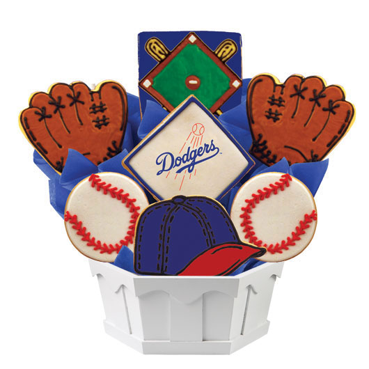 MLB1-LAD - MLB Bouquet - Los Angeles Dodgers Cookie Bouquet