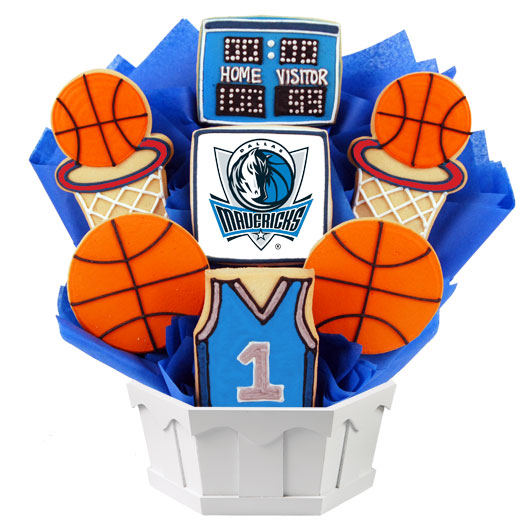 NBA1-DAL - Pro Basketball Bouquet - Dallas Cookie Bouquet