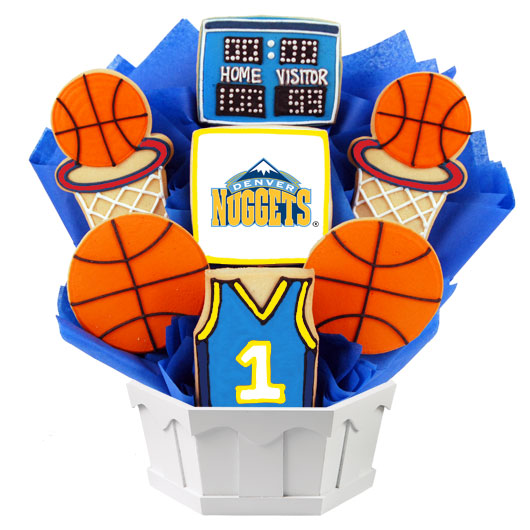 NBA1-DEN - Pro Basketball Bouquet - Denver Cookie Bouquet