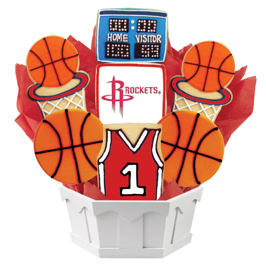 Houston Rockets Basketball Cookies - 1 Dozen – casebakes cookies