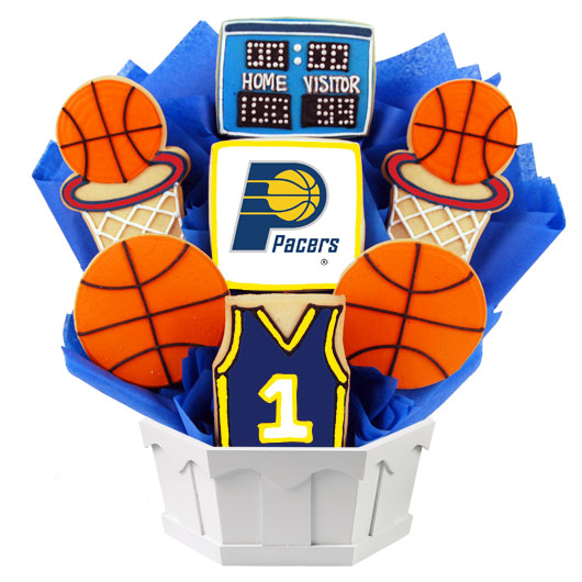 NBA1-IND - Pro Basketball Bouquet - Indiana Cookie Bouquet