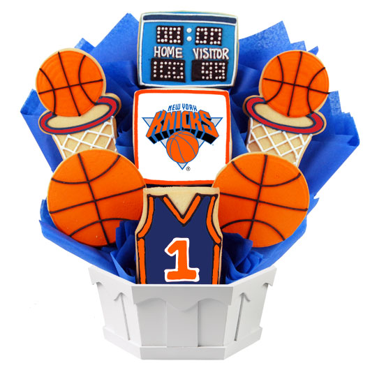 NBA1-NYK - Pro Basketball Bouquet - New York Cookie Bouquet