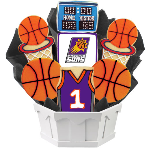 NBA1-PHX - Pro Basketball Bouquet - Phoenix Cookie Bouquet