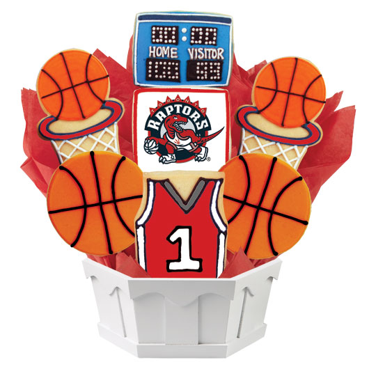 NBA1-TOR - Pro Basketball Bouquet - Toronto Cookie Bouquet