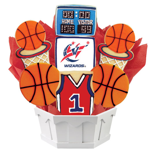 NBA1-WAS - Pro Basketball Bouquet - Washington Cookie Bouquet