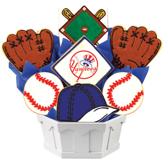 MLB1-NYY - MLB Bouquet - New York Yankees Cookie Bouquet