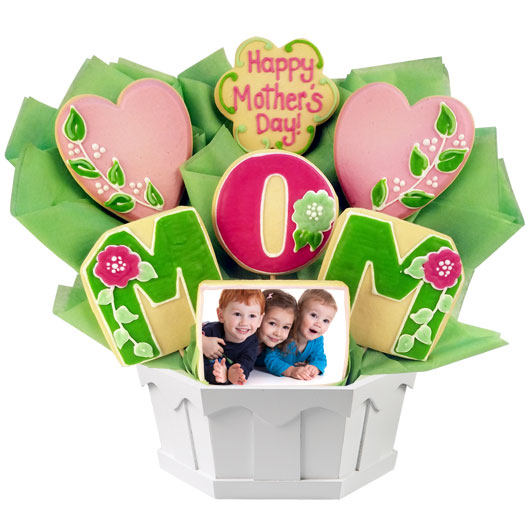 PH418 - Photo Cookies – Love for Mom Cookie Bouquet