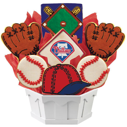 MLB1-PHI - MLB Bouquet - Philadelphia Phillies Cookie Bouquet