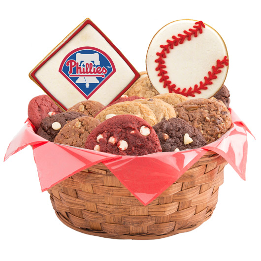 WMLB1-PHI - MLB Basket - Philadelphia Phillies Cookie Basket