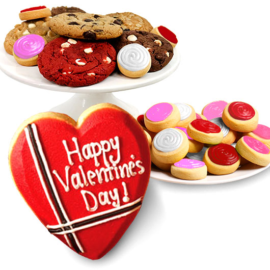 SBV1 - Valentines Sweet Treats Sampler Box  Cookie Box
