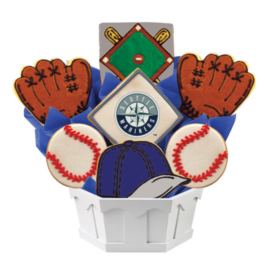 MLB1-SEA - MLB Bouquet - Seattle Mariners Cookie Bouquet