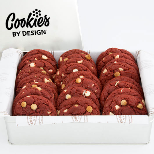 TIN24-RV - Tin of Two Dozen Red Velvet Gourmet Cookies Gourmet Cookies