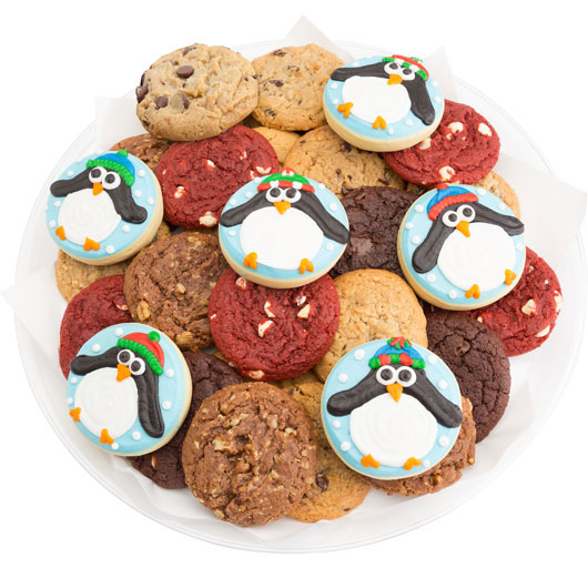 TRY36 - Happy Penguins Cookie Tray Cookie Tray