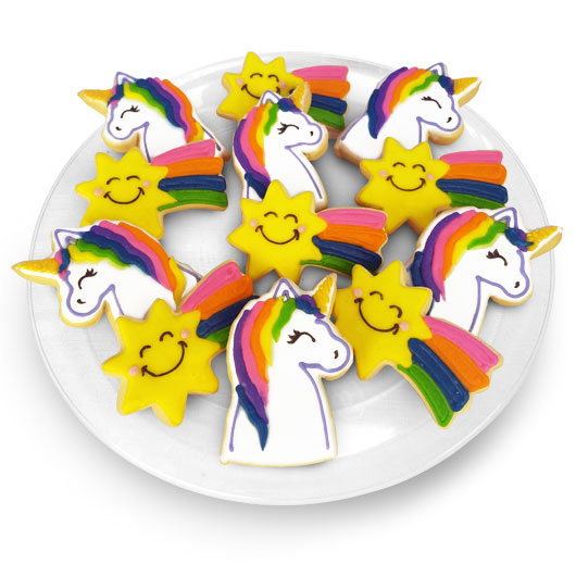 TRY39 - Magical Unicorns Favor Tray Cookie Tray