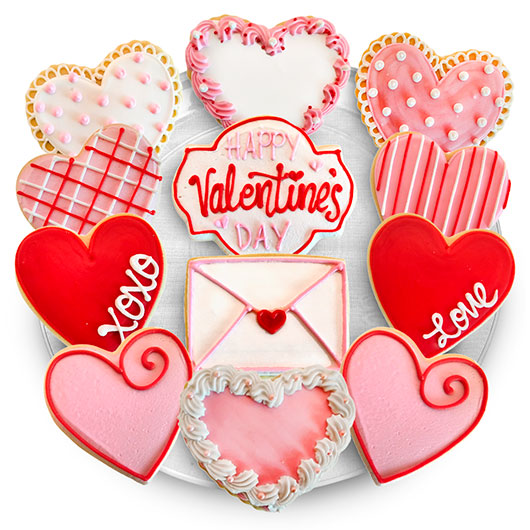 TRY79 - Happy Valentines Favor Tray Cookie Tray