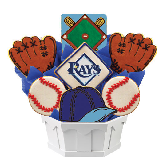 MLB1-TAM - MLB Bouquet - Tampa Bay Rays Cookie Bouquet