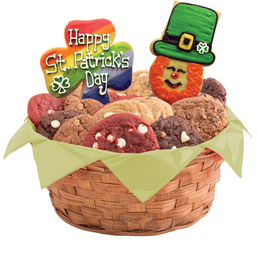 W429 - Kiss Me I’m Irish Basket Cookie Basket