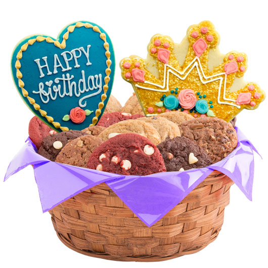 W493 - Princess Birthday Basket Cookie Basket