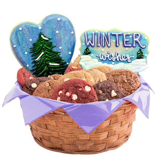 W497 - Winter Flurries Basket Cookie Basket