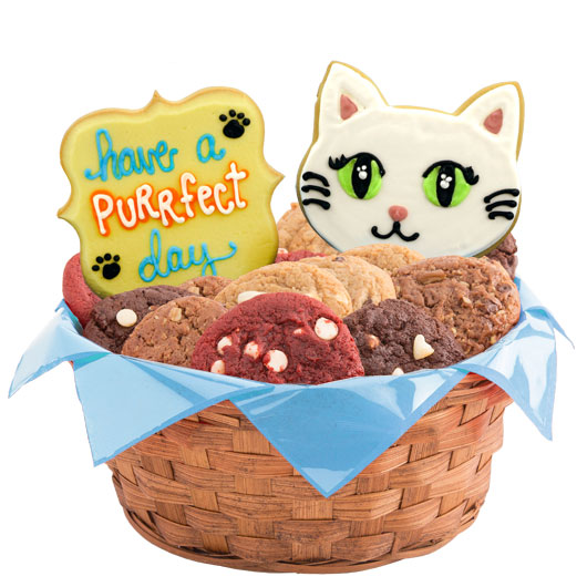 W500 - Purrfect Cats Basket Cookie Basket