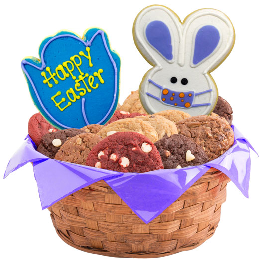 Easter Patchwork Bunny Masks Cookie Basket