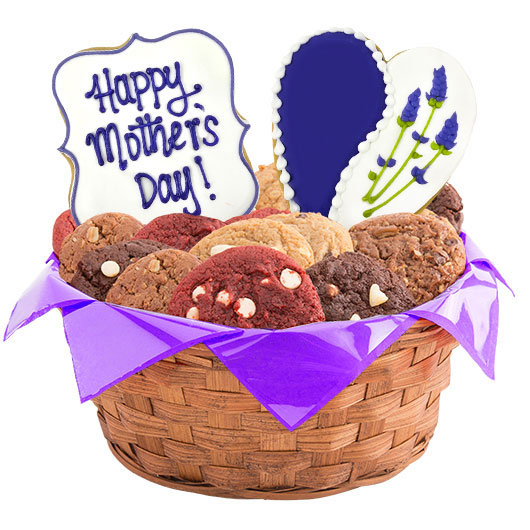 W544 - Lovely Lavender for Mom Basket Cookie Basket