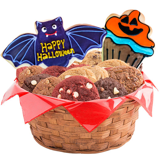 W547 - Happy Halloween Cupcakes Basket Cookie Basket