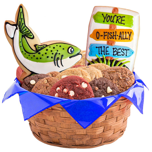 O-FISH-ALLY THE BEST  Basket l Valentines I Father's Day I Holidays I  Cookies by Design