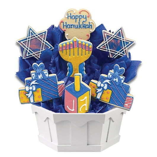 A201 - A Hanukkah Festival Cookie Bouquet