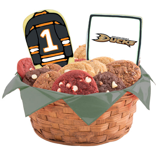 WNHL1-ANA - Hockey Basket - Anaheim Cookie Basket