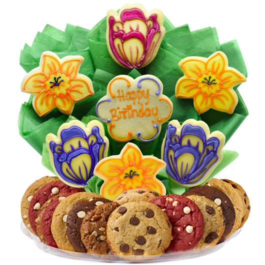 Birthday Spring Blossoms Gourmet Gift Basket