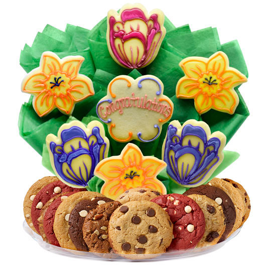 Congratulations Spring Blossoms Gourmet Gift Basket