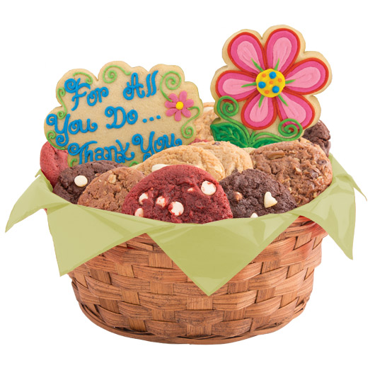W284 - Blossoms of Thanks Basket Cookie Basket