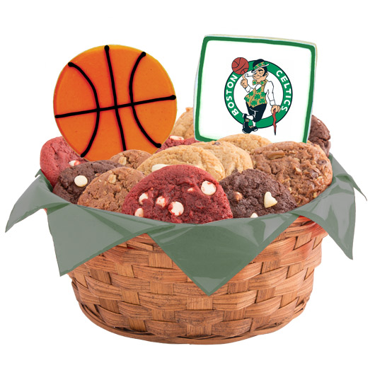 WNBA1-BOS - Pro Basketball Basket - Boston Cookie Basket