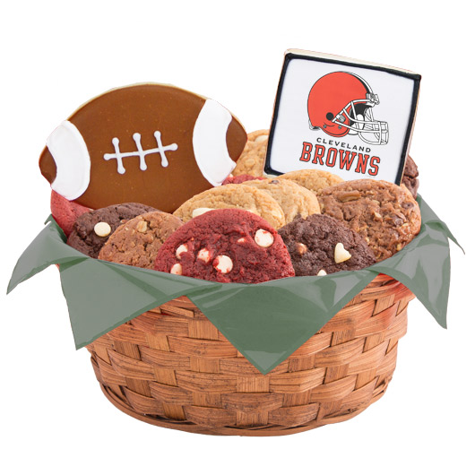 Football Cookie Basket - Cleveland