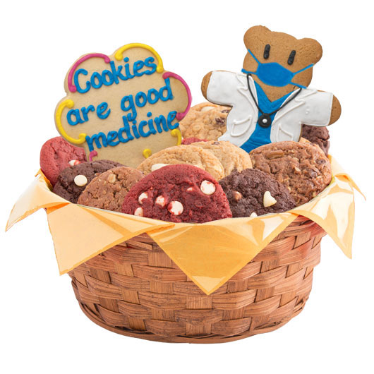 W264 - Cookies are Good Medicine Basket Cookie Basket