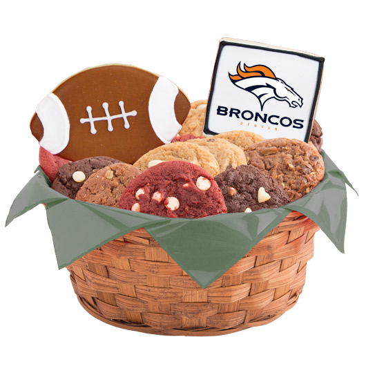 WNFL1-DEN - Football Basket - Denver Cookie Basket