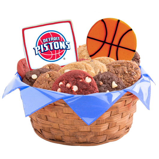 WNBA1-DET - Pro Basketball Basket - Detroit Cookie Basket