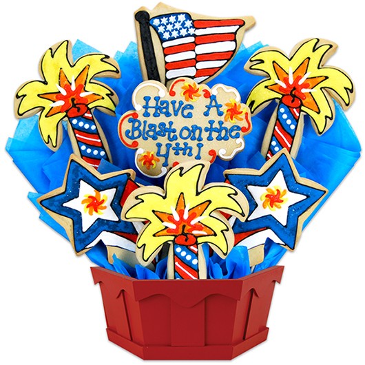 A389 - Firecrackin' Fourth Cookie Bouquet