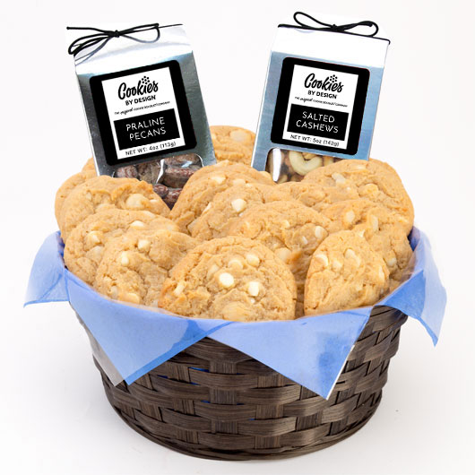 White Chocolate Macadamia Nut Cookies, Cookie Basket