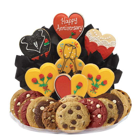 B219 - Happy Anniversary Wishes BouTray™ Cookie Boutray