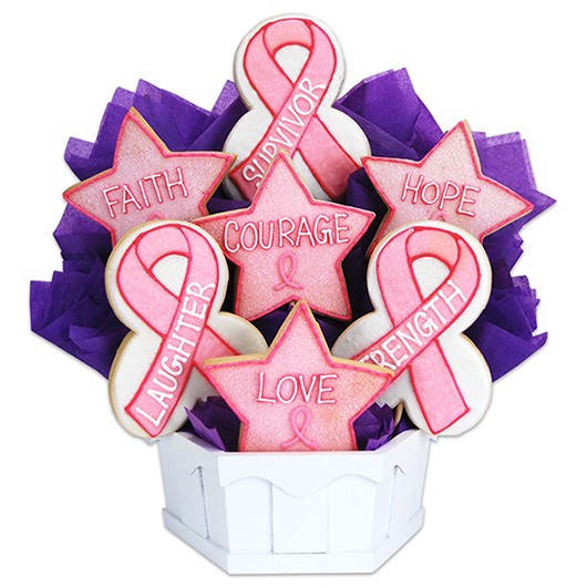 A384 - Hope, Faith, Love, Awareness Cookie Bouquet