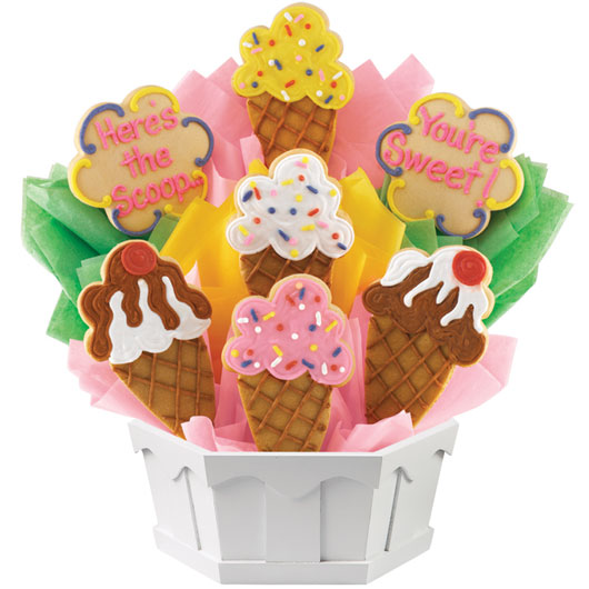 A4 - Ice Cream Cones Cookie Bouquet