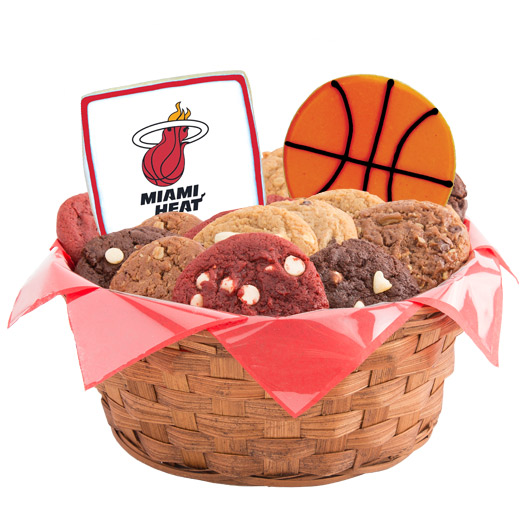 WNBA1-MIA - Pro Basketball Basket - Miami Cookie Basket